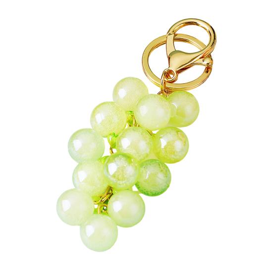 

Keychain Pendant Transparent Grape Shape Acrylic Key Chain with with Lobster Clasp Easy to Hang Key Holder Backpack Car Accessory