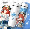 500ml Genshin Impact Thermo Bottle Stainless Steel Kawaii Anime Insulated Cup Water Zhongli Temperature Display Thermos Bottle