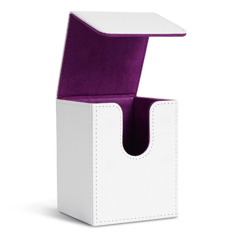 Card Deck Box,Card Storage Box holds 100+ Single Sleeved Cards, PU Leather Magnetic Closure for Magic cards TCG cards