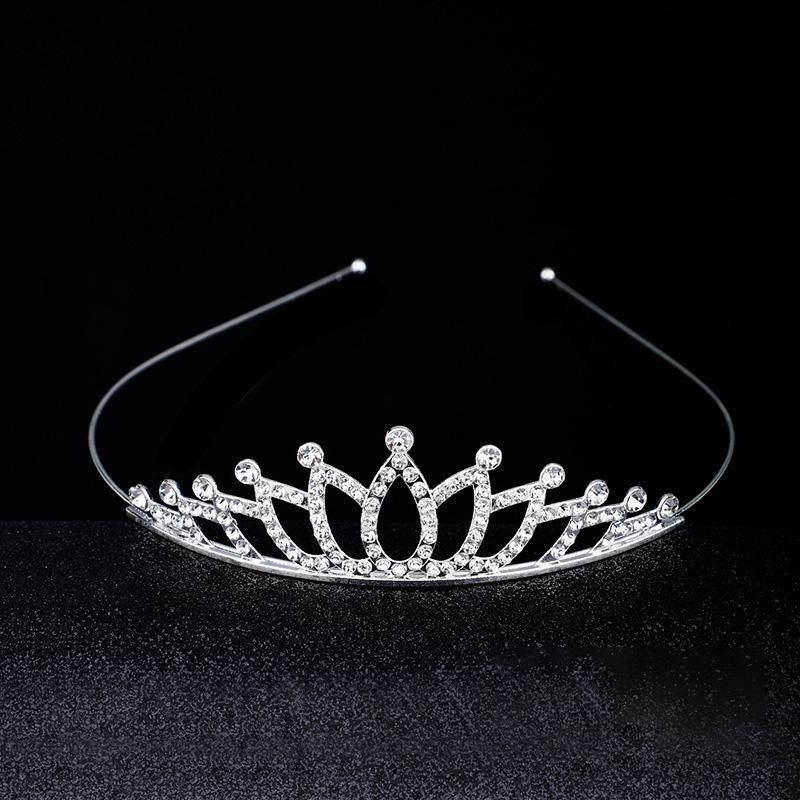 1PC Crystal Exquisite Rhinestone Children Girls Jewelry Gifts Hair Accessories Wedding Tiaras Queen Princess Crown Women Headband