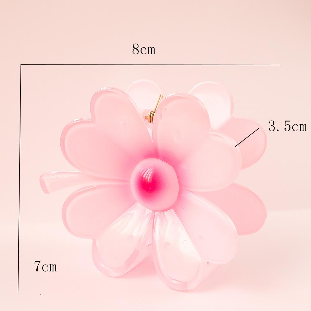 

Fashion Heart Petals Flower Hair Clip Gradient Color Shark Clip For Women Girls Sweet Floral Hair Claw Hair Accessories
