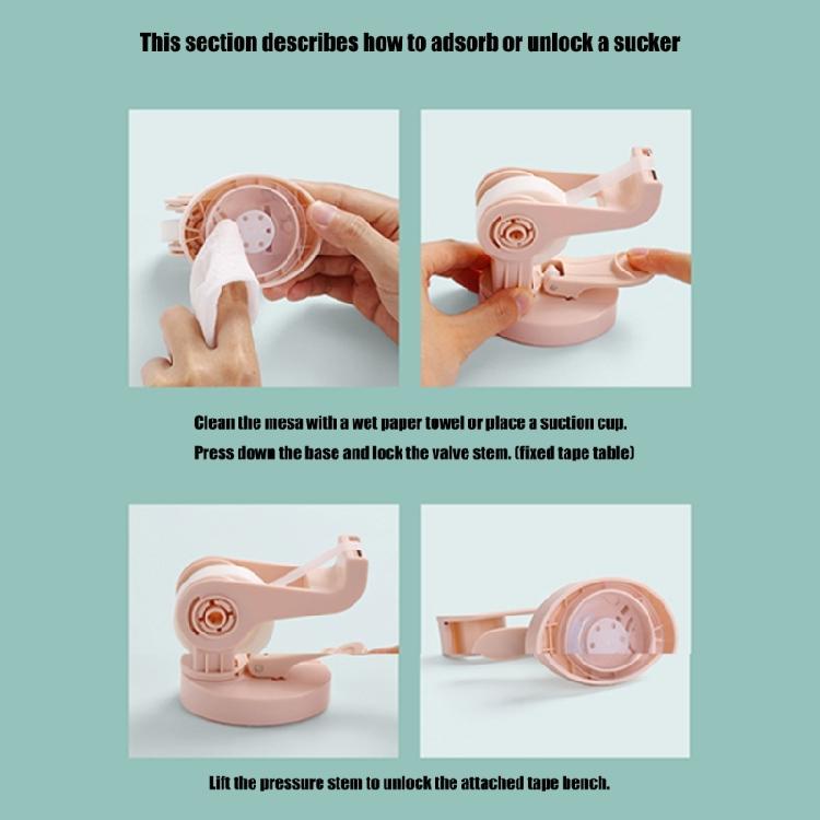 Saugfuß Klebebandabroller Einstellbarer Drehbarer Klebebandabroller Büro Klebebandabroller zum Verschließen von Kartons, Verpackungen, Scrapbooking