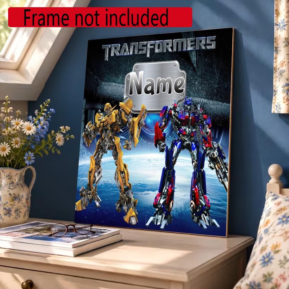 Love Transformers Customize Your Name Diamond Painting Round Diamond Diy Frameless Holiday Artwork Suitable For Home Office Wall Decoration