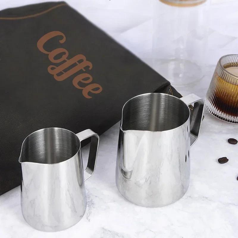 350ml džbány na mléko Módní nerezová ocel Mléko Craft Džbán na napěnění mléka Džbán na napěnění kávy Latte Umělecký džbán Džbán Šálek na hrnek