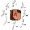 2Pcs 16G Stainless Steel Screw Back Stud Earrings for Women,Cubic Zerconia Cartilage Conch Helix Ear Piercing Jewelry