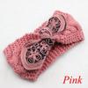 Vintage Flower Women Girl Bow Knot Headband Turban Crochet Knit Hairband Rabbit Ears Headwrap