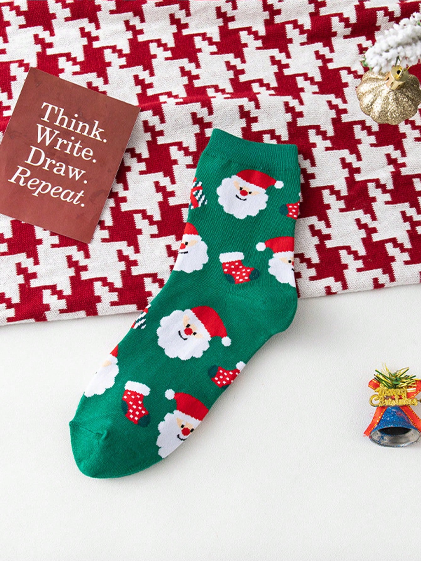 

1/4 Pairs Optional Women S Multi-Color Christmas Socks Santa Snowman Reindeer Cute Festive Soft Holiday Daily Socks One Size