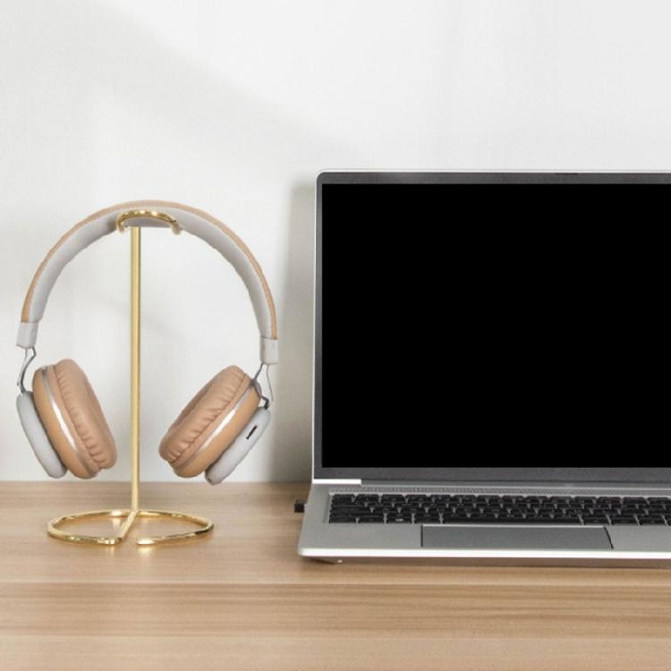 Rose Gold Headset Holder Desk Headsets Display Rack Provides Secure Storage Stand for Audiophiles and Gamers