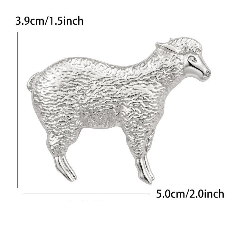 Trendy Rhinestone Enamel Sheep Brooches For Women Unisex Elegant Zodiac Animal Pins Casual Party Jewelry Accessories Gifts