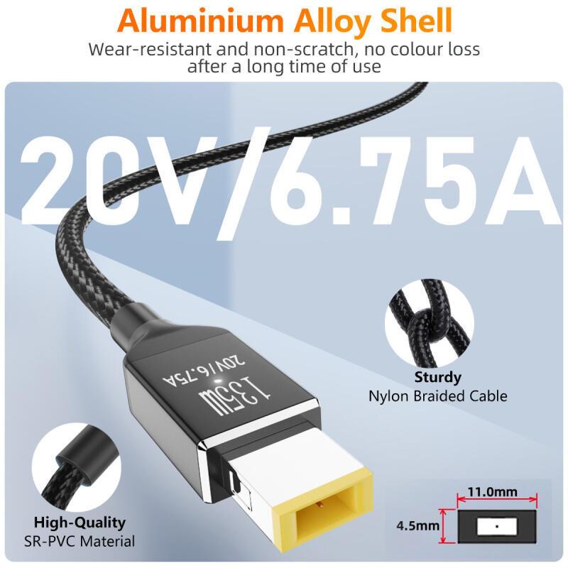 HdoorLink PD 135 Вт Зарядное устройство Type-C USB-C в USB-переходник для зарядного устройства для быстрой зарядки Кабель-адаптер Шнур для Lenovo Legion Y9000P Y9000K Y7000