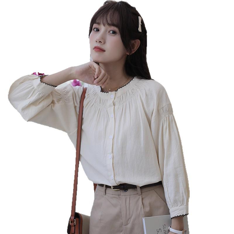 2026 Spring Retro Elegant Long-Sleeve Women's Shirt - French Chic Design