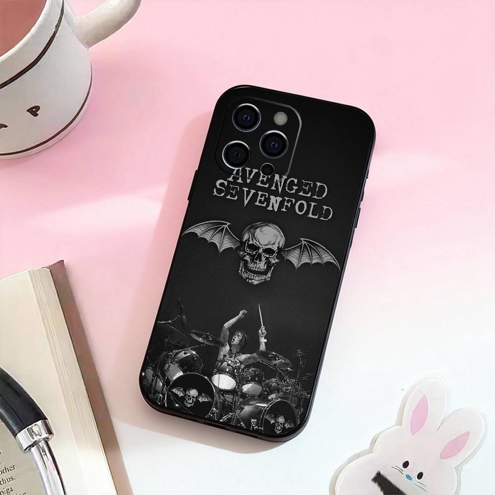 Band A-Avenged S-Sevenfold   Phone Case For iPhone 17,16,15,14,13,12,11 Plus,Pro Max,Soft Silicone Black Cover