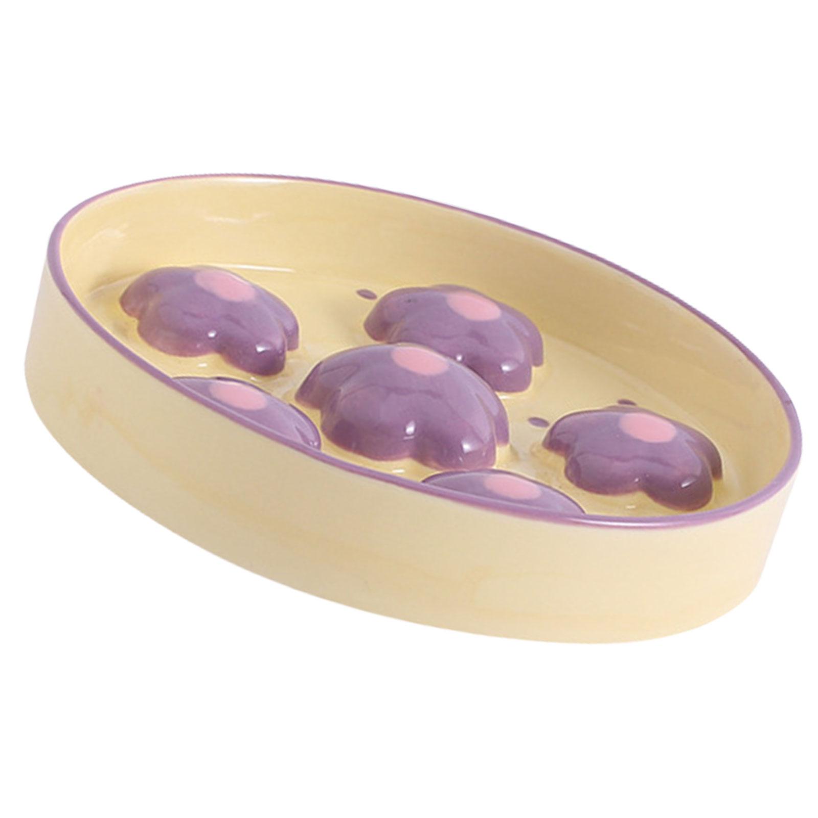 

Расписанная вручную миска для медленного кормления кошек предотвращает удушье и рвоту Керамическая миска для кормления кошек Цветок ручной работы 5