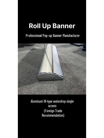 Desktop Mini X-Banner Poster Stand: Foldable Roll-Up Display Holder for Advertising