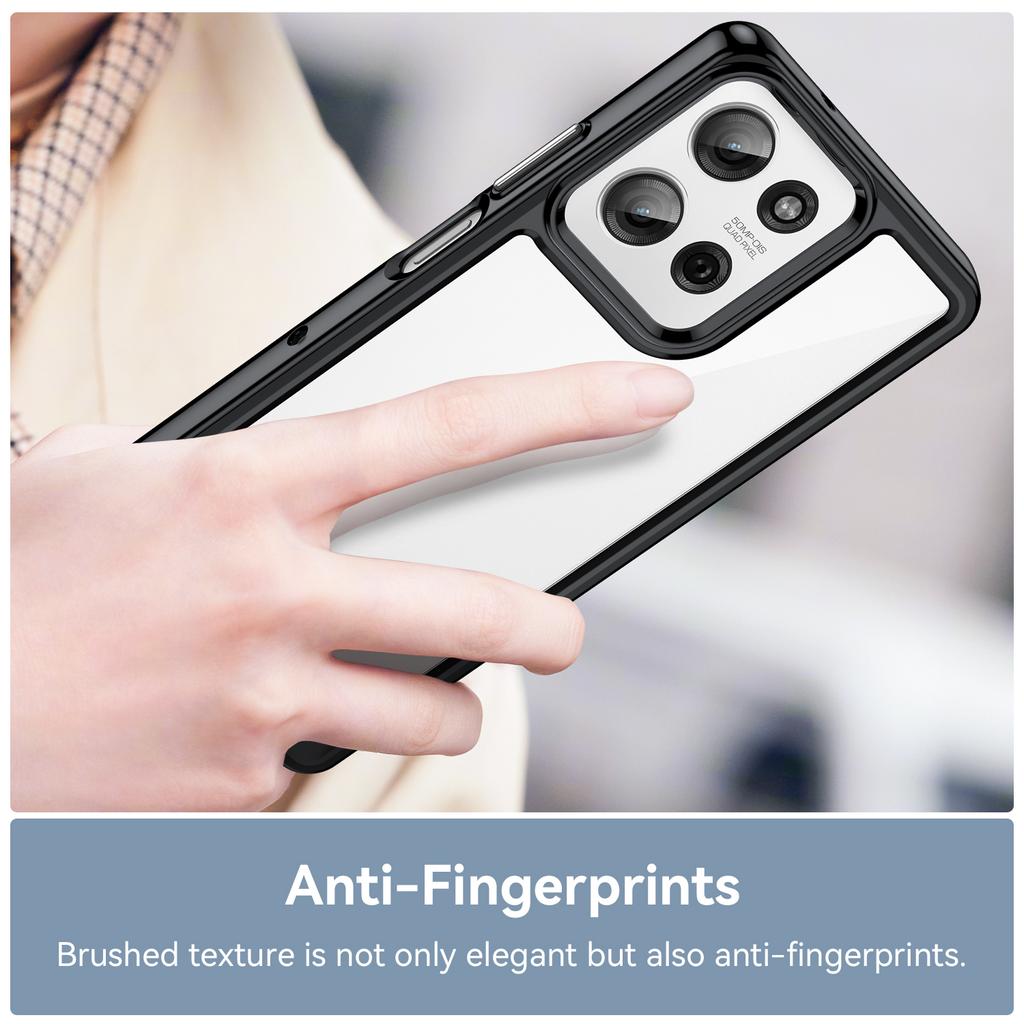 Für Motorola Moto G75 5G Hülle TPU+Acryl Schutzhülle Transparent