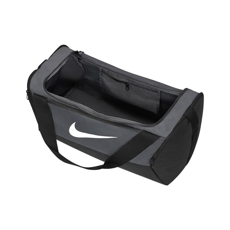 New Nike Brasilia Polyester One Shoulder Crossbody Portable Luggage Bag, Gym Bag Trumpets Unisex Black Gray DM3976-068