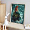 Disney 5D DIY Diamond Painting Ariels Little Mermaid Rock and Wave Illustration Embroidered Mosaic Cross Stitch Home Decor Gift Craft