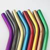 Muliticolor Drinking Straw Environmentally Friendly Stainless Steel Beverage Straws with Cleaner Brush