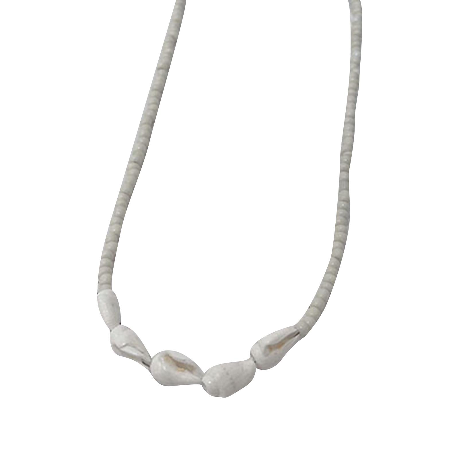 

Fashion Shell Necklace with Beads Dopamine Natural Bead Necklace for Women Holiday Summer Jewelry Gift Women Girl Teen 1