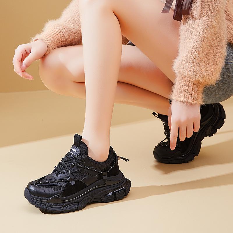 New Dad Shoes for Women, Fashionable Thick-soled Sports Single Shoes