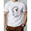 European Sizes Men'S Outdoor Sports T-Shirt, Loose And Easy Short-Sleeve Summer Breathable Pullover, Print Top for Climbers And Hikers