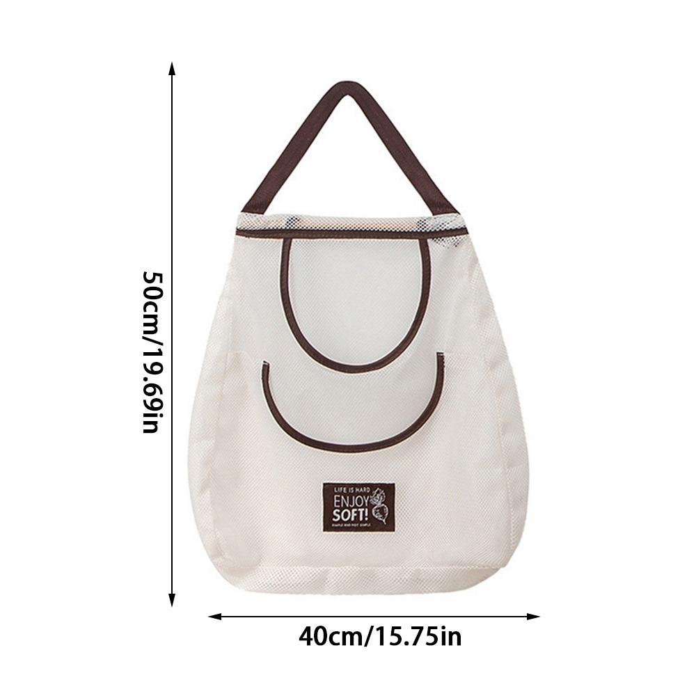 Hollow Vegetable Storage Bag Widen Handle Kitchen Mesh Bag Underwear Socks Hanging Bag  Home