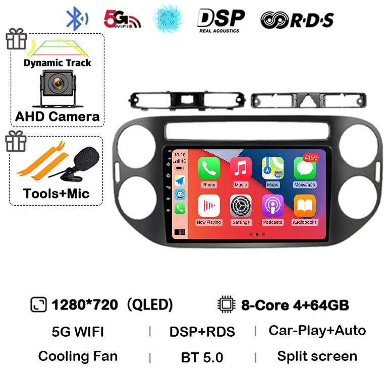 

Android 14 Auto Carplay для VW Volkswagen Tiguan 1 NF 2006 2008-2012 2013 2014 2015 2016 Автомобильный Радио Мультимедиа GPS Плеер Стерео