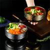304 nerūdijančio plieno deimantinio rašto ramen ryžių dubuo apsauga nuo nusiplikymo salotų košės sriubos garintas dubuo virtuvės stalo indai maisto konteineris