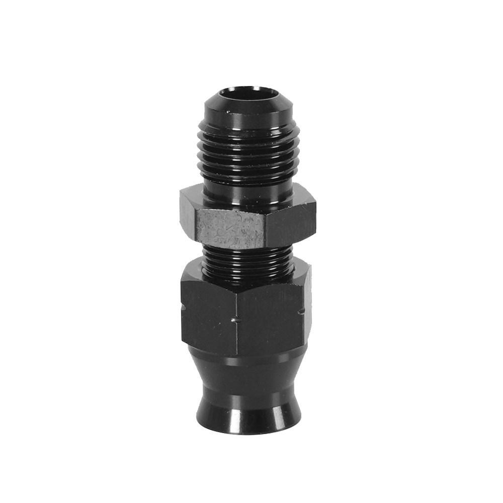 AN6 Male Flare To 5/16" or 3/8" Fuel Hardline Tube Fitting  Connector Adapter Aluminum Alloy Fuel System Black