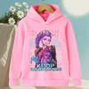 Cute Girls Hooded Sweatshirt Warm Rumi KPop Demon Hunter Cartoon Children's Wave Fashion Casual Tops Casual Black Pink Clothing