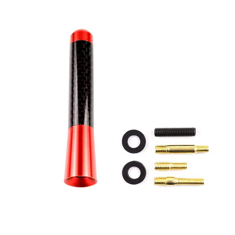 3.5cm 8cm 12cm High Quality Momo Black Carbon Car Roof AM/FM Radio Aerial Decorative Antenna Universal for Most Vehicle Auto