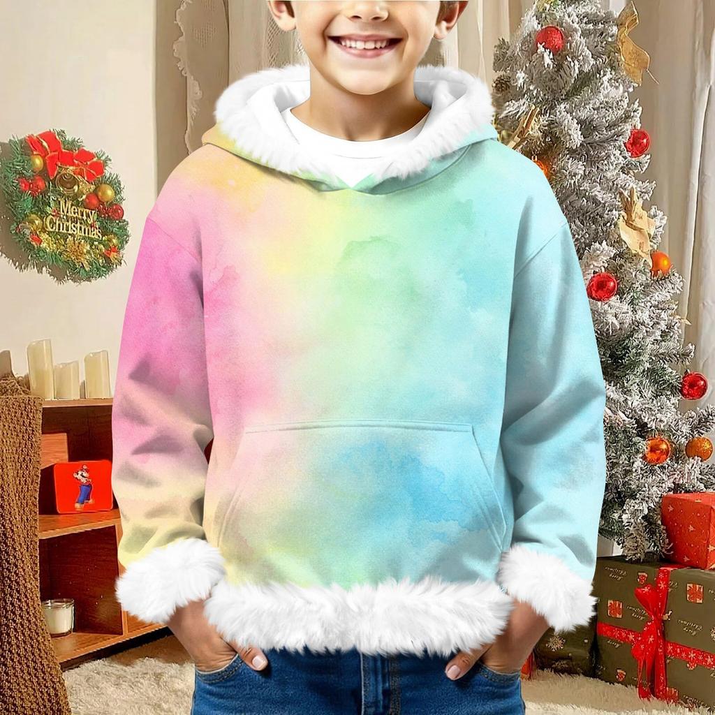 Children's Sweatshirt Girls Boys Long Sleeve Lightweight Casual Hoodie Loose Comfortable Sweatshirt