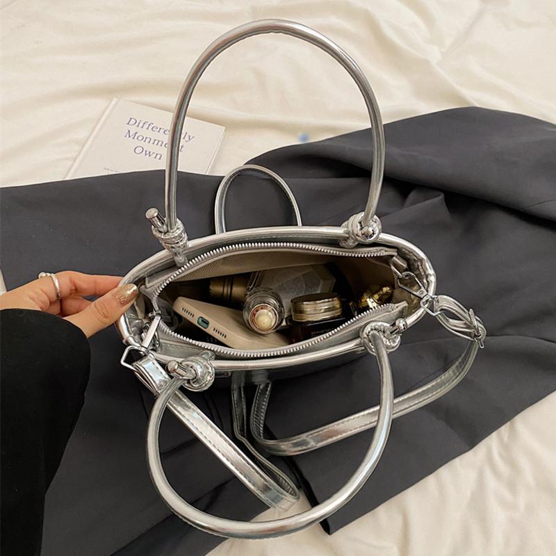 Women's PU Leather Sequin Bags  Top Handle Clutch  Small Casual Bags  Evening Clutch   White  Silver  Gold  Luxury Designer