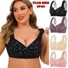 Women Breathable Convenient Front Close Button Cotton Bras No Underwire Plus Size 85-120