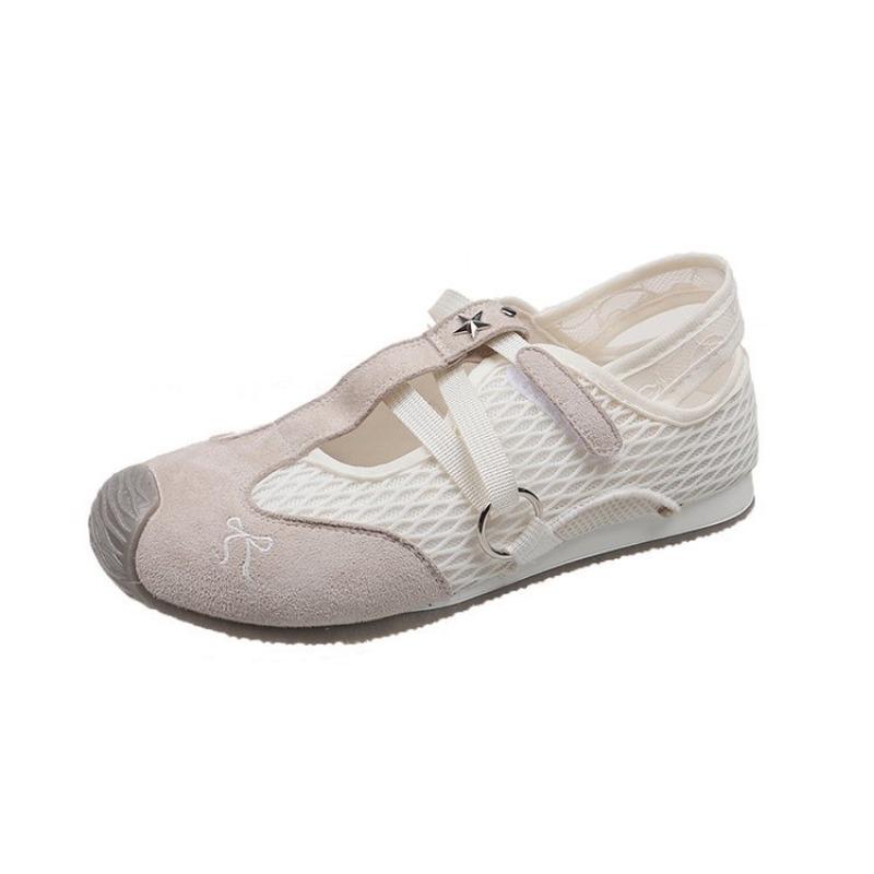 

Flat bottom Velcro women s shoes summer new hollow casual shoes retro breathable single shoes women 40