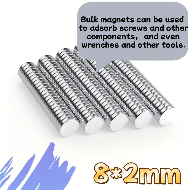 Magneti Grado 8x2mm – Magneti Cilindrici Robusti per Uso Domestico, Ufficio e Industriale