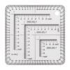 7cm Map Scale Protractor for Accurate For Construction Measurements Lightweight Acrylic Ruler for Geography Learning Tasks