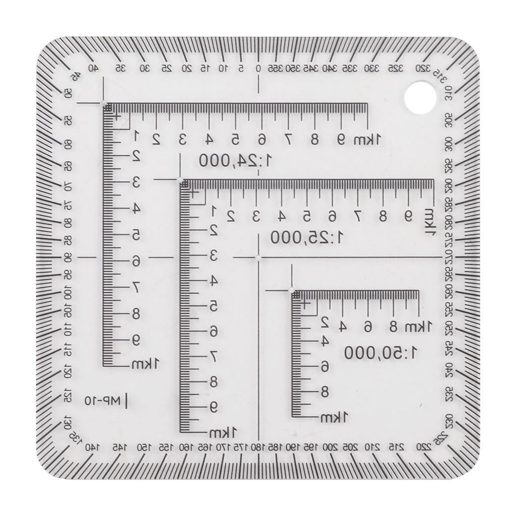 7cm Map Scale Protractor for Accurate For Construction Measurements Lightweight Acrylic Ruler for Geography Learning Tasks