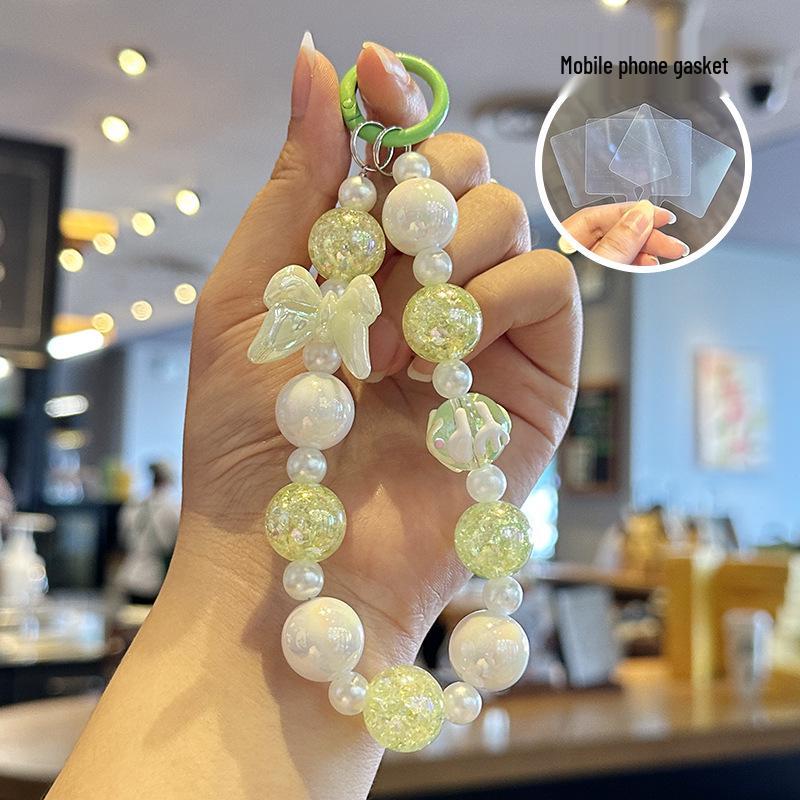 

Намисто з підвіскою-метеликом з імітацією потрісканого льоду: Подарунок - брелок для телефону, машини та сумки