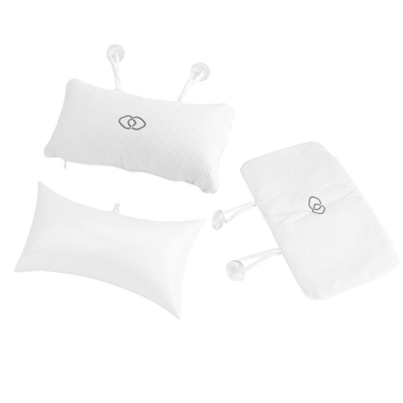 Comfort Neck Back Anti-slip Bathtub Pillow Spa Bath Bathtub Cushion Soft Headrest Massage Suction Cup Hot Tub Pillow Accessory