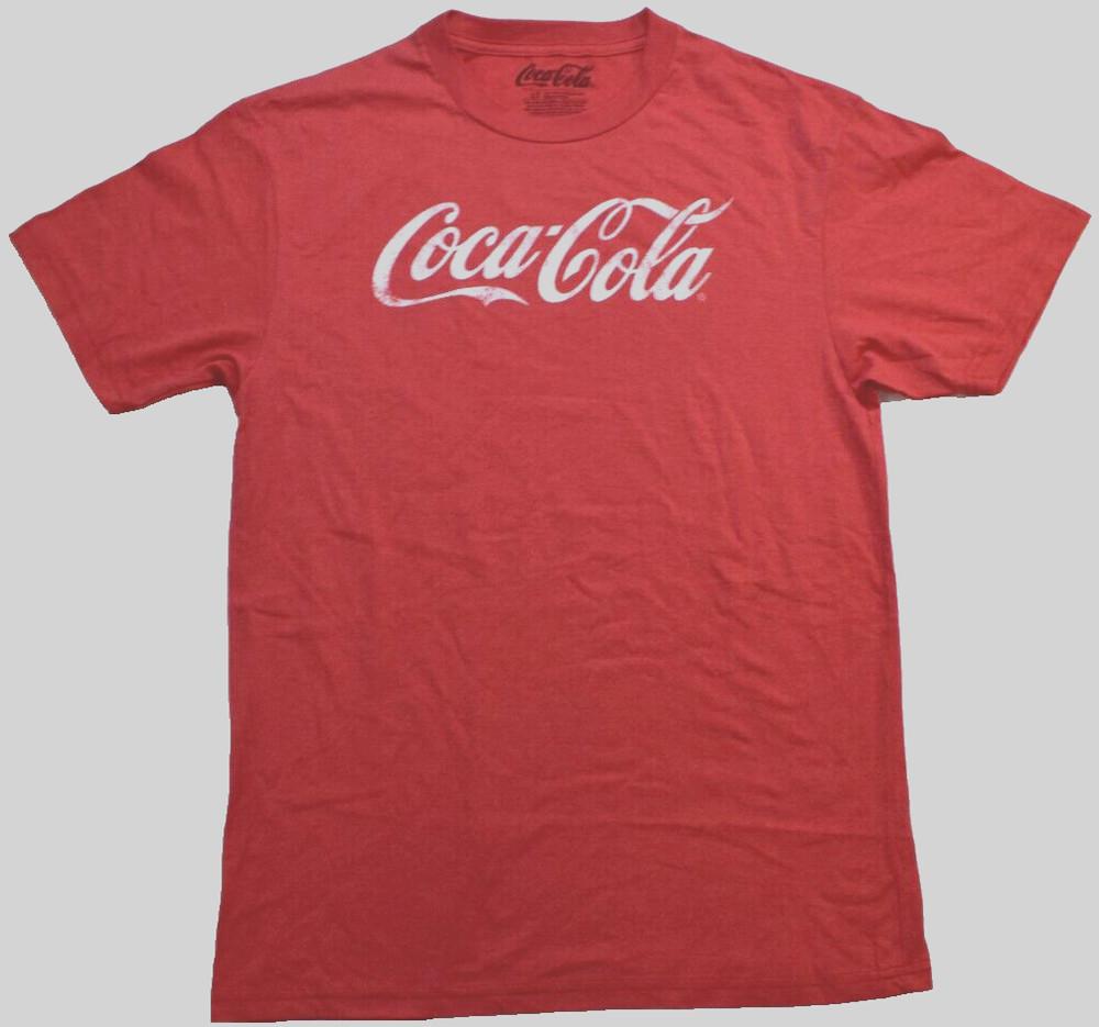 

Coca-Cola Мужская футболка большого размера с состаренным графическим принтом Новая LT 4XL