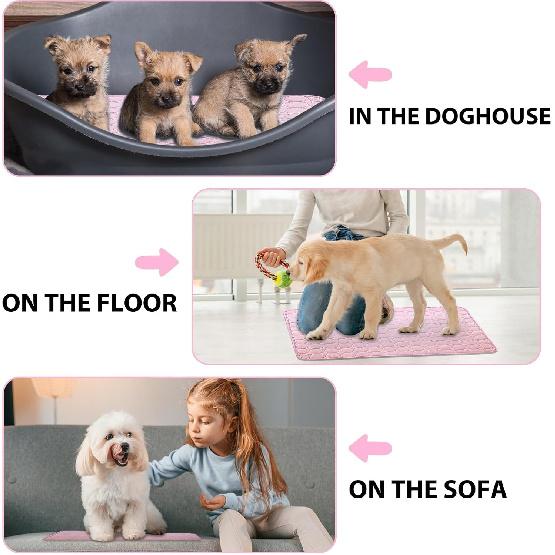 Dog Cooling Mat Large Cooling Pad Summer Pet Bed for Dogs Cats Kennel Pad Breathable Pet Self Cooling Blanket Dog Crate Sleep Mat Machine Washable