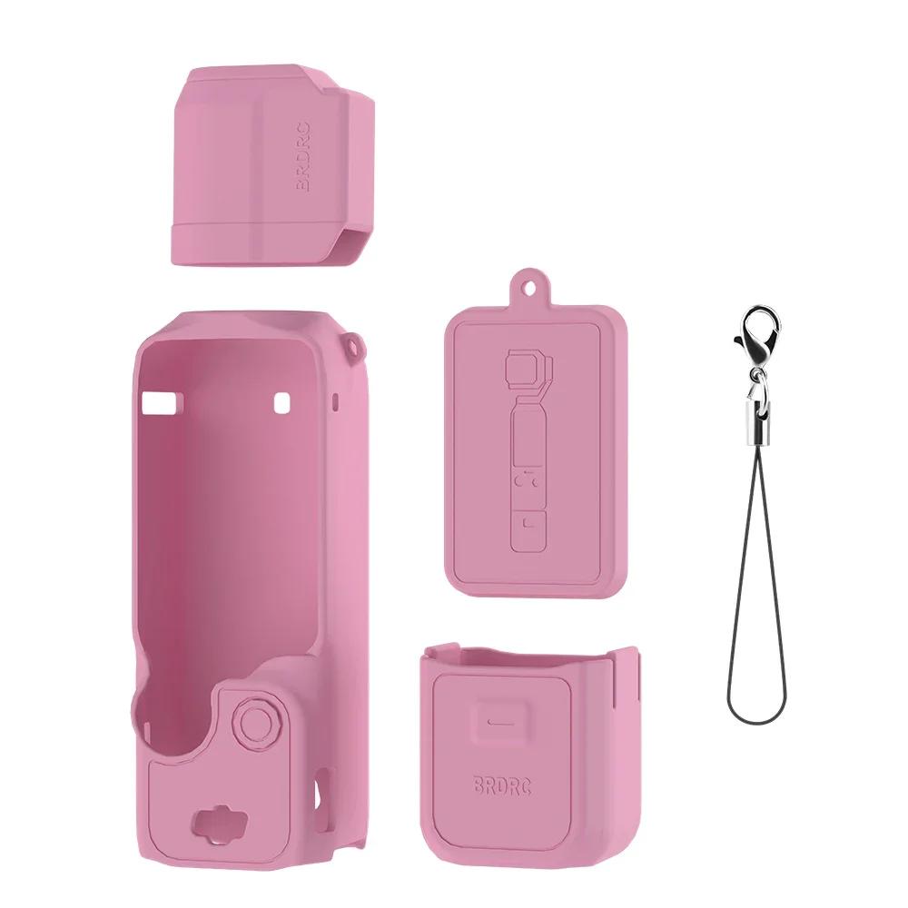 BRDRC Pocket 3 Silicone Cover Soft Silicone Protective Case Lens Protector Sleeve Handle Shell for DJI OSMO Pocket 3 Accessorise