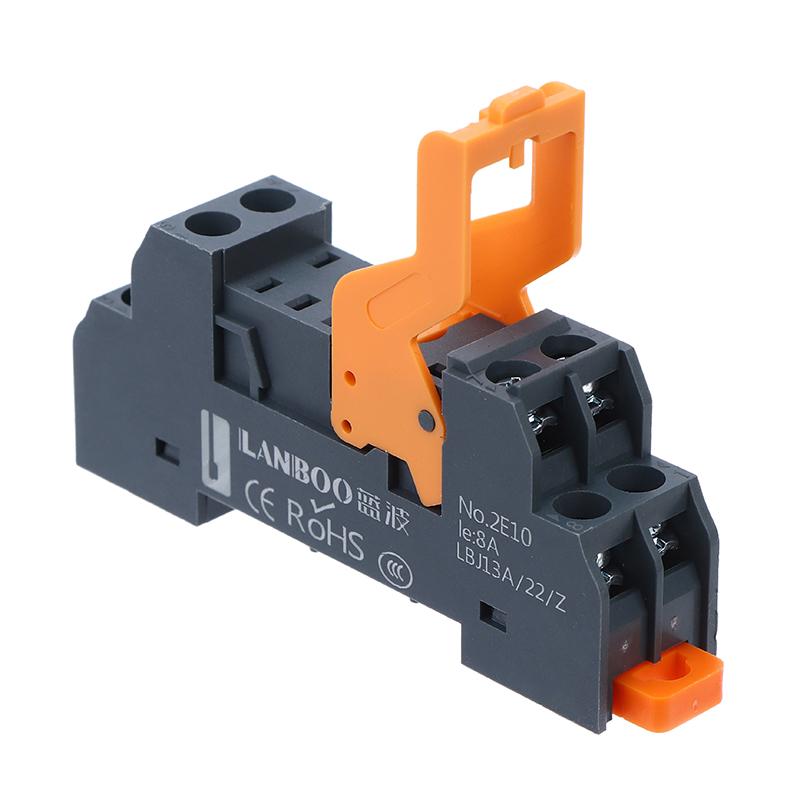 Narrow Type Relay Base Lbj13A Series Precision Manufacturing 5Pin 8Pin 2No2Nc For Dc12V/24V/48V Ac24V/110V/220V
