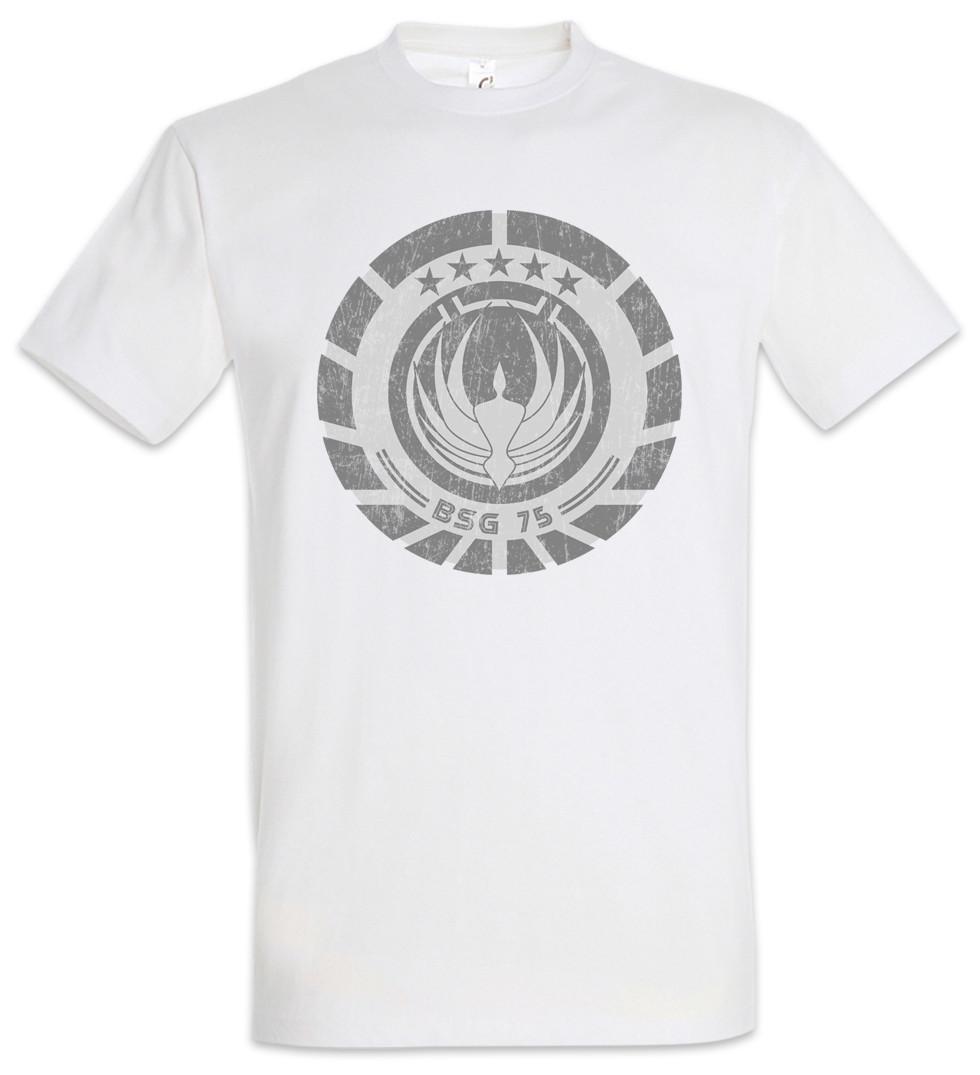 BSG 75 Patch T-Shirt Top Battlestar Fun Kara Gun Lieutenant Galactica Space Ship 3XL