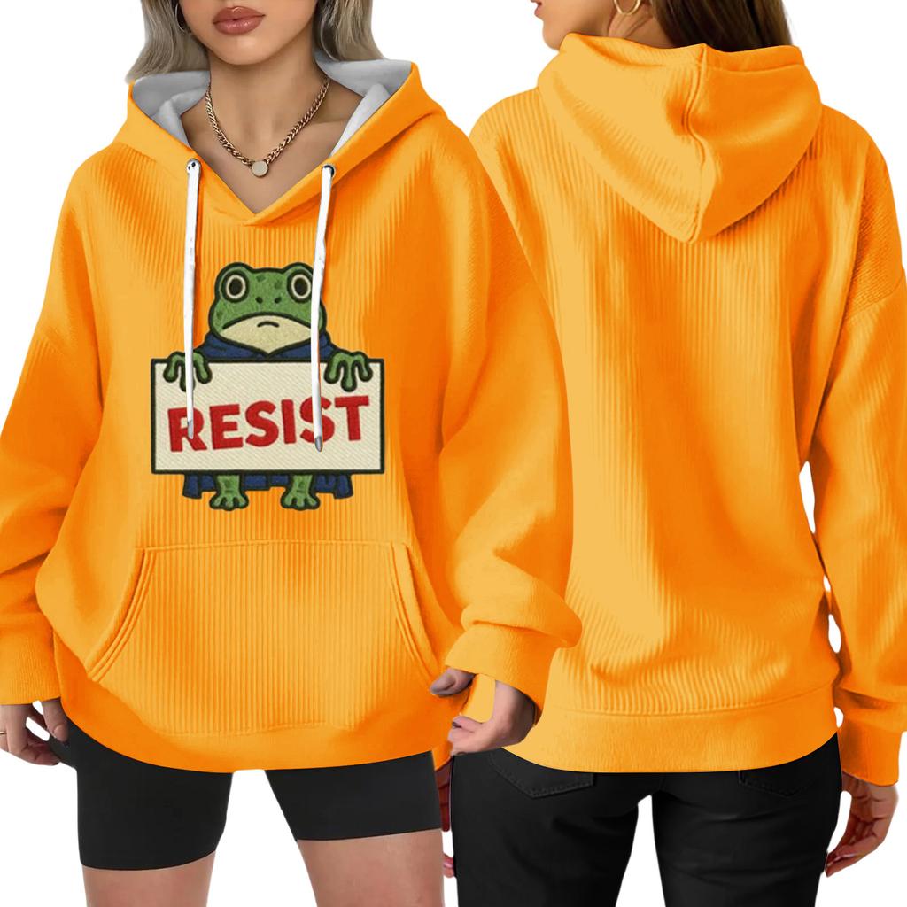 Women's Fashion Casual Long Sleeve Loose Printed Pullover Sports Long Sleeve Sweatshirt