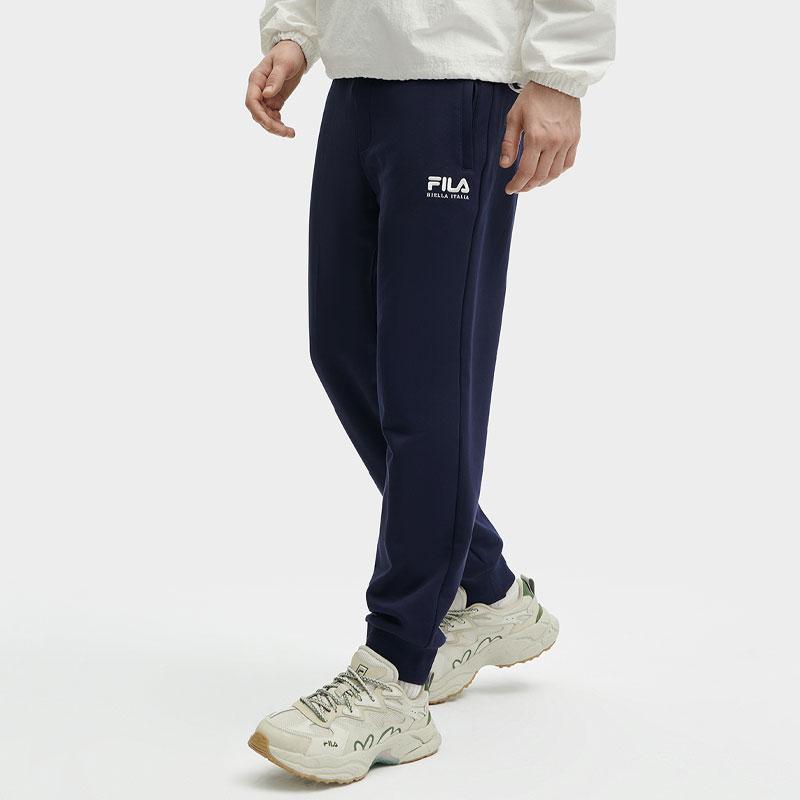 New FILA ORIGINALE Knitted Sweatpants Men's Dark Ship Blue F11M419604F-NV