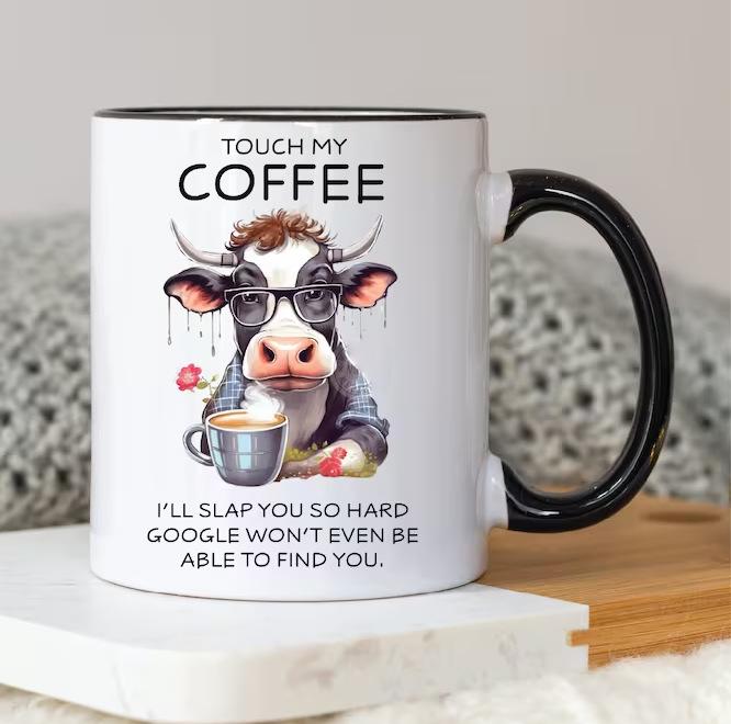 Cow Sheep Ceramic Coffee Mark Cup Ox Tea Cup Mood Cow Bull Emotional Expression New