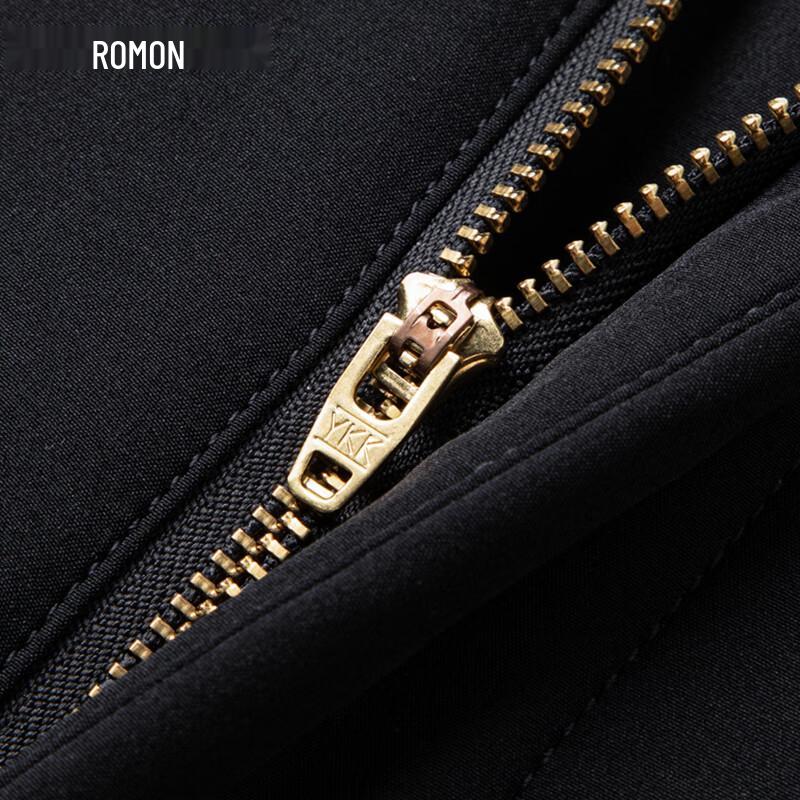 ROMON Men's 90% Goose Down Straight-Leg Suit Trousers