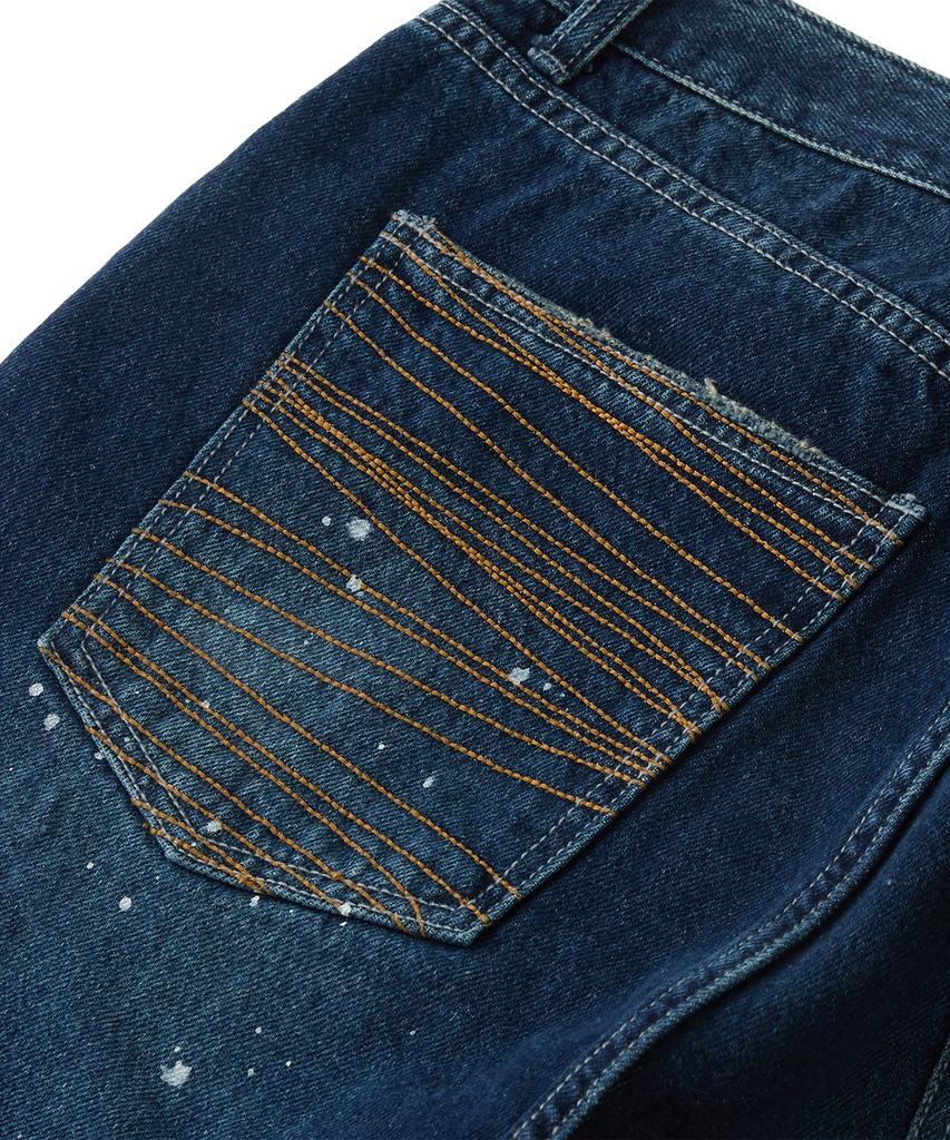Lamolaeng Recycle Savage Denim Pants Deep Blue